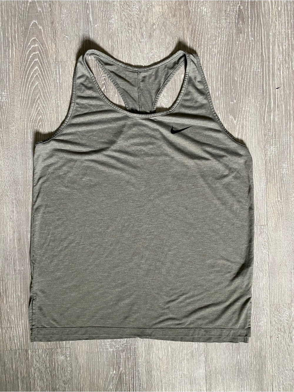 Gray Nike Dri-FIT Racerback Tank Top